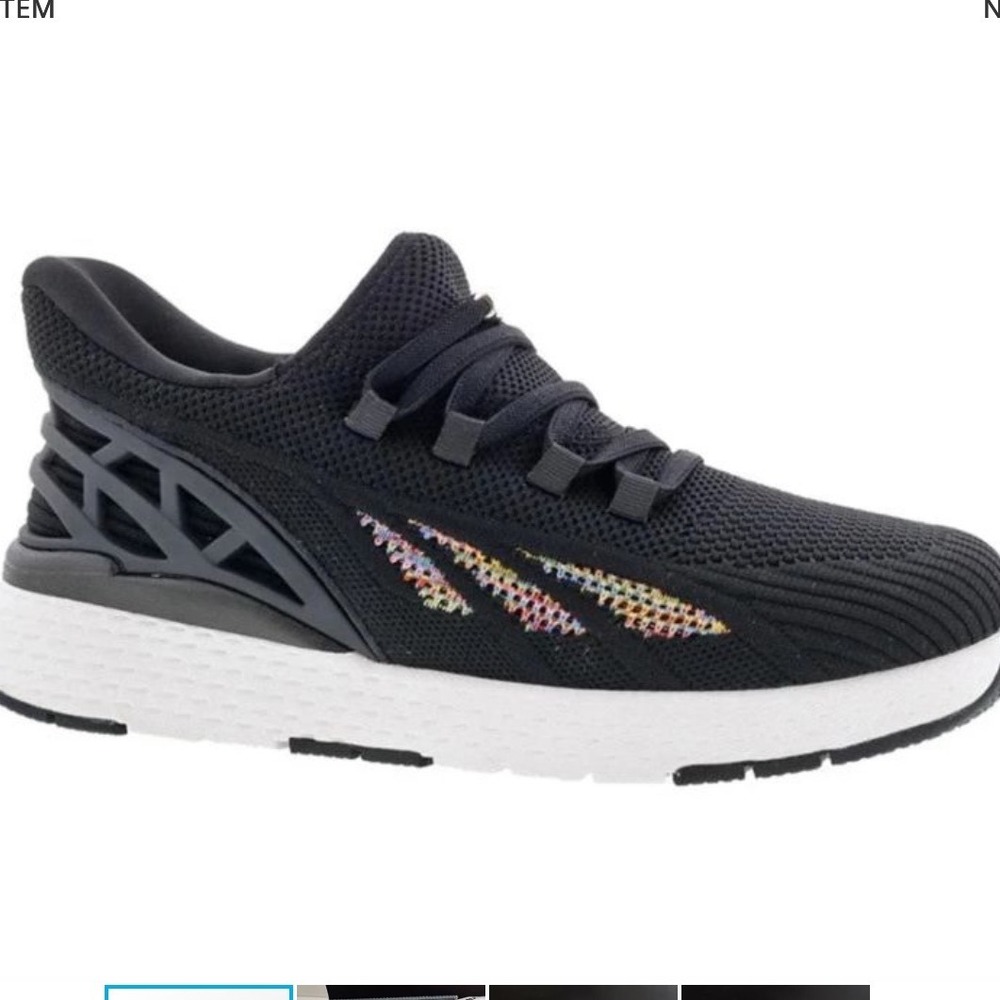 Drew Halo Shoes 9 Black New Mesh Orthopedic Rainbow Athletic Sneakers 13189-19